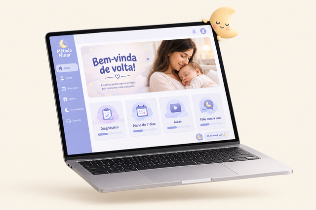 Área de membros no celular e no notebook